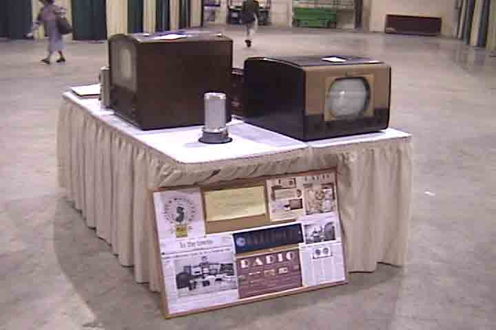 We took the liberty of putting a table out in the middle of the aisle to attract attention.