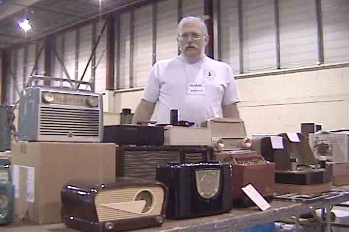 Phil Vourtsis with some of his phonographs